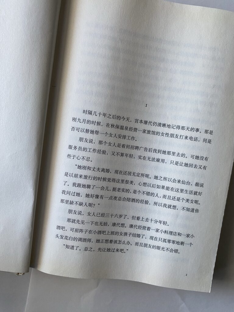 中国語版小説の本文