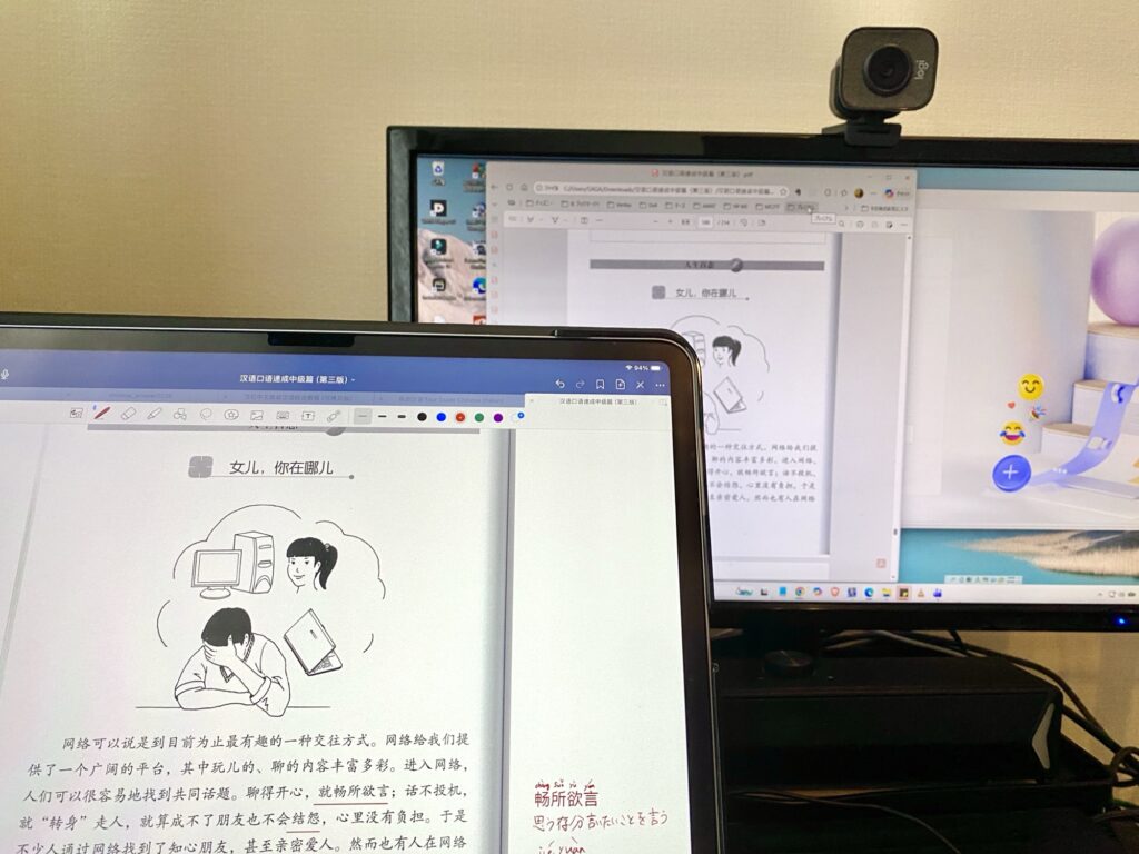 PCとiPad Airで同時表示